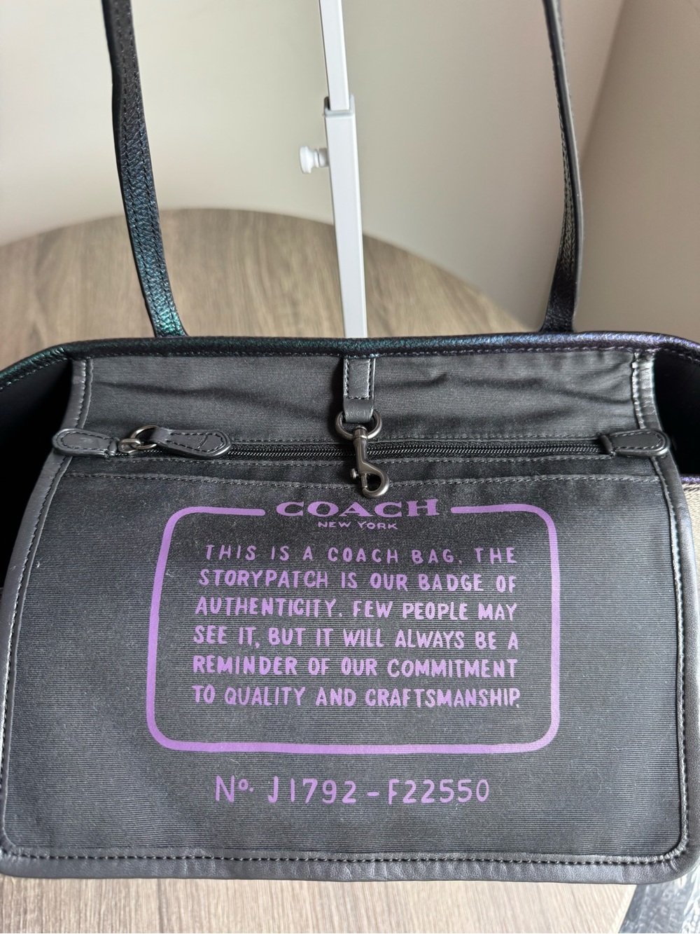 Coach Hologram Oil Slick Iridescent Mermaid Open City Tote 22550 - Picture 3 of 8